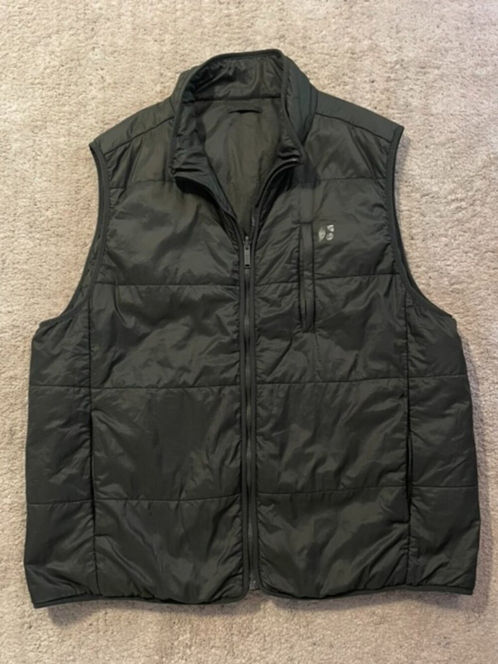 Frank And Oak Aero Reversible Puffer Vest Green (Fits Like Men's XXL) - EUC